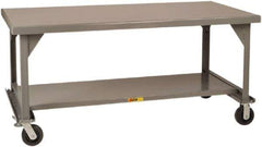 Little Giant - Mobile Work Bench - Steel, Gray, 48" Long x 30" Deep x 36" High - Exact Industrial Supply