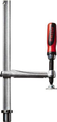 Bessey - 1100 Lb Holding Capacity, 12" Max Opening Capacity, 1100 Lb Clamping Pressure, Manual Hold Down Clamp - 6-7/8" Arm Length, 7" Clamp Length, 1-37/64" Clamp Width, 15-3/4" Clamp Height, 28mm Stud Mount, Steel - Exact Industrial Supply