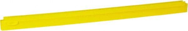 Vikan - 27.6" Polypropylene Blade Squeegee Refill - Threaded End, Double Edge, Yellow, Polypropylene Holder, Use with 77156 - Exact Industrial Supply