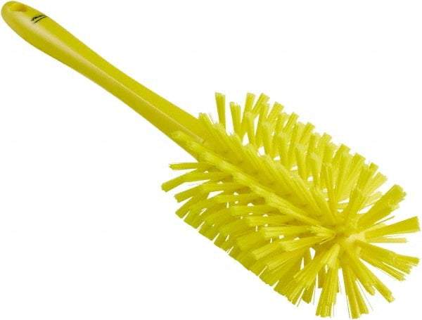 Vikan - 3-1/2" Diam Polyester Bottle Brush - 17" OAL, 6-1/4" Head Length, Polypropylene Handle - Exact Industrial Supply