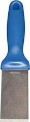 Remco - Stiff Stainless Steel Beveled Scraper - 1-1/2" Blade Width x 3-1/2" Blade Length, 5-13/32" Long Ergonomic Polypropylene Handle - Exact Industrial Supply