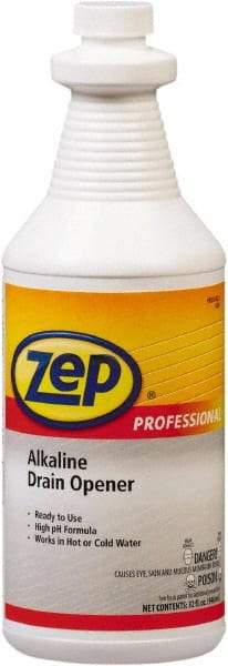 ZEP Commercial - 1 Qt Liquid Drain Cleaner - Unscented, Bottle - Exact Industrial Supply