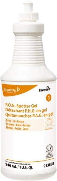 Diversey - 32 oz Squeeze Bottle Carpet/Fabric Stain & Spot Remover - Use on Paints, Oils & Grease - Exact Industrial Supply