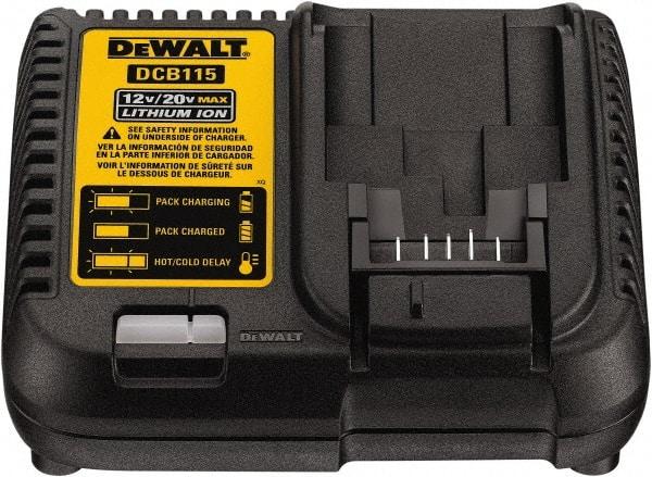 DeWALT - 12 & 20 Volt, 1 Battery Lithium-Ion Power Tool Charger - 1 hr & 30 min to Charge, 12/20 Volt Max Batteries Power Source - Exact Industrial Supply