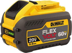 DeWALT - 60 Volt Lithium-Ion Power Tool Battery - 9 Ahr Capacity, 2 hr Charge Time, Series 20/60 FLEXVOLT - Exact Industrial Supply