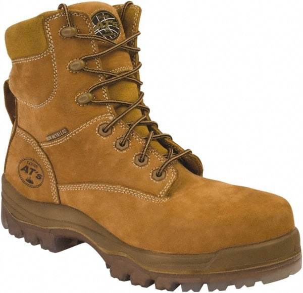 OLIVER - Men's Size 11 Wide Width Composite Work Boot - Wheat, Leather Upper, Rubber Outsole, 6" High, Lace-Up - Exact Industrial Supply