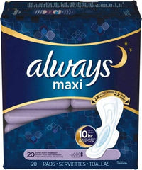 Always - Folded Sanitary Napkins - Extra Heavy Protection, Overnight, Up to 8 Hour Absorbency - Exact Industrial Supply