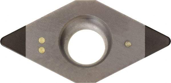 Kyocera - DCMW32.52 Grade KBN70M CBN Turning Insert - Megacoat Finish, 55° Diamond, 3/8" Inscr Circle, 5/32" Thick, 1/32" Corner Radius - Exact Industrial Supply