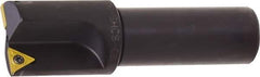 Kyocera - 0.755 Inch Diameter, Interchangeable Pilot, Weldon Flat 3/4 Inch Shank Diameter, 2 Inserts, Indexable Counterbore - 3-1/4 Inch Overall Length, TCMT 18151 Insert - Exact Industrial Supply