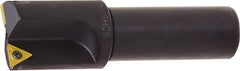 Kyocera - 0.676 Inch Diameter, Interchangeable Pilot, Weldon Flat 3/4 Inch Shank Diameter, 1 Insert, Indexable Counterbore - 2.9 Inch Overall Length, TCMT 18151 Insert - Exact Industrial Supply