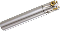 Kyocera - 1" Cut Diam, 0.236" Max Depth of Cut, 1" Shank Diam, 6.3" OAL, Indexable Square Shoulder End Mill - BDMT 0703 Inserts, Cylindrical Shank, 90° Lead Angle, Through Coolant - Exact Industrial Supply