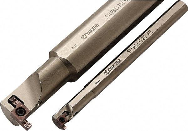 Kyocera - Sige, Internal, Right Hand, 4.5mm Max Depth of Cut, 0.039 to 0.197" Groove Width, Indexable Grooving Tool Holder - Multiple Insert Compatibility, 19mm Shank Width, 180mm OAL, Through Coolant - Exact Industrial Supply