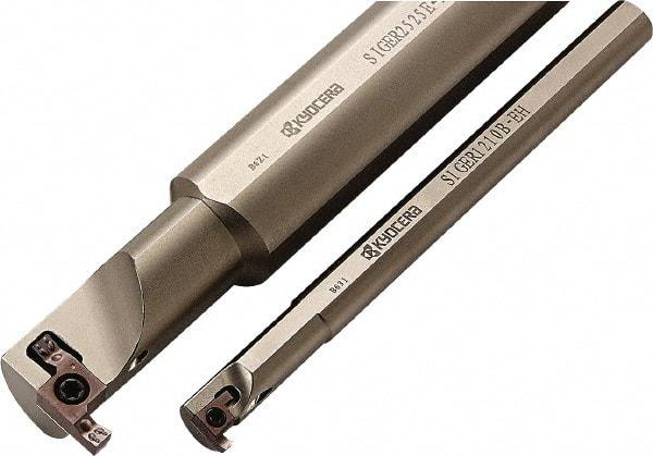 Kyocera - Sige, Internal, Left Hand, 6.5mm Max Depth of Cut, 0.039 to 0.197" Groove Width, Indexable Grooving Tool Holder - Multiple Insert Compatibility, 24mm Shank Width, 200mm OAL, Through Coolant - Exact Industrial Supply