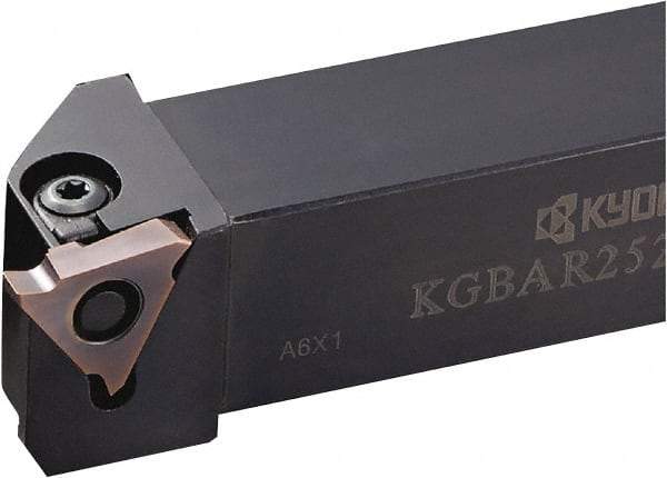 Kyocera - KGBA, External, Right Hand, 2.5mm Max Depth of Cut, 0.013 to 0.189" Groove Width, Indexable Grooving Tool Holder - GBA32R/L.. Insert Compatibility, 20mm Shank Height, 20mm Shank Width, 125mm OAL - Exact Industrial Supply