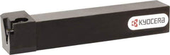 Kyocera - KGBAS, External, Left Hand, 4.5mm Max Depth of Cut, 0.013 to 0.189" Groove Width, Indexable Grooving Tool Holder - GBA43R/L.. Insert Compatibility, 20mm Shank Height, 20mm Shank Width, 125mm OAL - Exact Industrial Supply