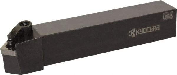 Kyocera - MSSN, Right Hand Cut, 45° Lead Angle, 1" Shank Height x 1" Shank Width, Negative Rake Indexable Turning Toolholder - 6" OAL, SN.. 43.., SNG 43.., SNM 43.., SNU 43.. Insert Compatibility, Series MSSN - Exact Industrial Supply