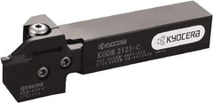 Kyocera - KGD, External, Right Hand, 9.9822mm Max Depth of Cut, 5 to 6mm Groove Width, Indexable Grooving Tool Holder - Multiple Insert Compatibility, 1" Shank Height, 1" Shank Width, 5.51" OAL - Exact Industrial Supply