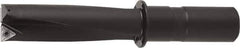 Kyocera - 1.63" Max Drill Depth, 5/8" Diam, Indexable Insert Drill - 2 Inserts, 1/2" Shank Diam, Whistle Notch Shank - Exact Industrial Supply
