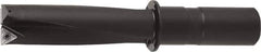 Kyocera - 1.63" Max Drill Depth, 0.578" Diam, Indexable Insert Drill - 2 Inserts, 1/2" Shank Diam, Whistle Notch Shank - Exact Industrial Supply