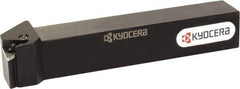 Kyocera - PTFN, Left Hand Cut, 90° Lead Angle, 20mm Shank Height x 20mm Shank Width, Negative Rake Indexable Turning Toolholder - 125mm OAL, TN.. Insert Compatibility, Series PTFN - Exact Industrial Supply
