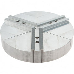 Abbott Workholding Products - 10" Max Chuck Capacity, 1.5mm x 60° Serrated Interface, Round Soft Lathe Chuck Jaw - 3 Jaw, Aluminum, 1.1811" Btw Mount Hole Ctrs, 12" Wide, 2" High, 12mm Fastener - Exact Industrial Supply