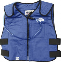Techniche - Size 2XL, Blue Cooling Vest - Zipper Front, Cotton - Exact Industrial Supply