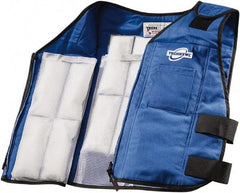 Techniche - Size M/L, Blue Cooling Vest - Zipper Front, Nomex - Exact Industrial Supply
