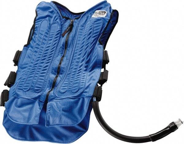 Techniche - Size XL, Blue Cooling Vest - Zipper Front, Nylon, Mesh, Polyurethane - Exact Industrial Supply