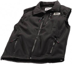 Techniche - Size 3XL Heated, Wind Resistant & Water Resistant Vest - Black, Softshell Barrier Fleece, Zipper Closure - Exact Industrial Supply