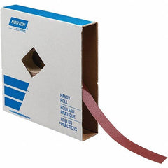 Norton - 1-1/2" x 50 Yd 60 Grit Aluminum Oxide Shop Roll - J Weighted Backing - Exact Industrial Supply