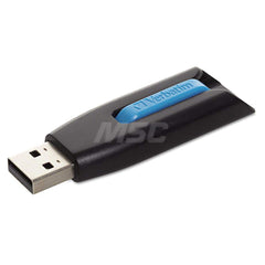 Verbatim - Office Machine Supplies & Accessories; Office Machine/Equipment Accessory Type: Flash Drive ; For Use With: Linux 2.4 & Later; Mac OS X 10.4 & Later; Windows XP; Vista; 7; 8; 10 ; Storage Capacity: 16GB ; Color: Black; Blue - Exact Industrial Supply