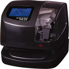 Amano - Time Clocks & Time Recorders Punch Style: Manual/Automatic Power Source: 115V 60 Hz AC - Exact Industrial Supply
