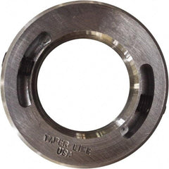Taper Line - 1-8 Thread, Steel, One Piece Threaded Shaft Collar - 1-3/4" Outside Diam, 1/2" Wide - Exact Industrial Supply