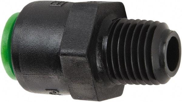 Parker - 1/4" Kynar Check Valve - Inline, Push-to-Connect x MNPT, 300 WOG - Exact Industrial Supply