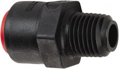Parker - 1/4" Kynar Check Valve - Inline, Push-to-Connect x MNPT, 300 WOG - Exact Industrial Supply