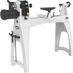 Jet - 16-1/2" Swing, 40" Distance Between Center, Woodworking Lathe - 2MT Headstock, 40 to 3,200 RPM, 4" Quill Travel - Exact Industrial Supply