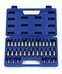 32 Piece - 1/4 & 3/8" Drive - Bit Socket Set - Exact Industrial Supply