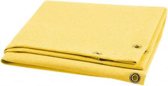 Steiner - 10' High x 10' Wide x 0.035" Thick Acrylic Coated Fiberglass Welding Blanket - Gold, Grommet - Exact Industrial Supply