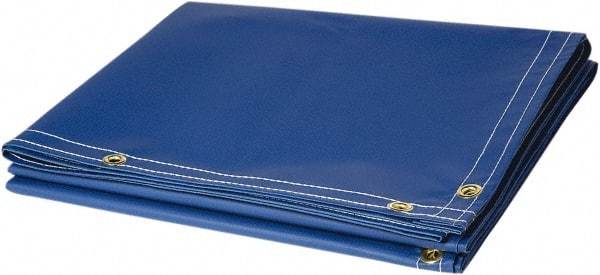 Steiner - 10' High x 6' Wide Vinyl Laminated Polyester Welding Curtain - Blue, Grommet - Exact Industrial Supply