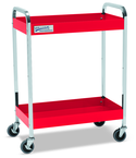 Red Service Cart with 2 Shelves - Exact Industrial Supply