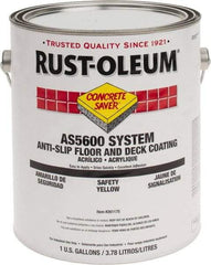 Rust-Oleum - 1 Gal Safety Yellow Gloss Finish Antislip Coating - 60 to 70 Sq Ft per Gal, Interior/Exterior - Exact Industrial Supply