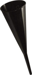 Funnel King - 1 Qt Capacity Polypropylene Funnel - 4-3/4" Mouth OD, 1/2" Tip OD, 18" Straight Spout, Black - Exact Industrial Supply
