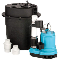 Sump Pump Systems; Type: Sump Pump System; Voltage: 115; Contents: Basin, cover, gaskets and hardware, Piggyback vertical float switch assembly, pump; Voltage (DC): 115; Type: Sump Pump System; Input Voltage: 115; Type: Sump Pump System; Contents: Basin,