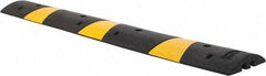 PRO-SAFE - 72" Long x 12" Wide x 2-1/4" High, Speed Bump - Black & Yellow, Rubber - Exact Industrial Supply