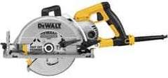 DeWALT - 15 Amps, 7-1/4" Blade Diam, 4,800 RPM, Electric Circular Saw - 120 Volts, 5/8" Arbor Hole, Left Blade - Exact Industrial Supply