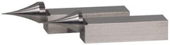 SPI - 2.05 Inch Overall Length, Gage Block Points - Concentricity +/-0.0002 Inch Accuracy, Sold As Pair, For Use with Rectangular Gage Blocks, 2 Pieces - Exact Industrial Supply