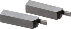 SPI - 1.58 Inch Overall Length, 0.315 Inch Jaw Thickness, 0.1 Inch Radius, Gage Block Cylindrical Jaws - Radius 0.00003 Inch, Pair 0.00004 Inch Accuracy, Sold As Pair, For Use with Rectangular Gage Blocks, 2 Pieces - Exact Industrial Supply