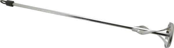 Premier Paint Roller - Metal Chrome Power Mixer - 17 Inch Long x 3/8 Inch Shank Diameter, Compatible with 1 to 5 Gallon Containers - Exact Industrial Supply