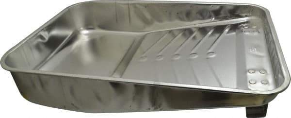 Premier Paint Roller - 9" Roller Compatible Deep-Well Paint Tray with Ladder Legs - 1 Gal Capacity, 13" Wide, Metal - Exact Industrial Supply