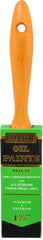 Premier Paint Roller - 1-1/2" Flat Hog Varnish Brush - 2-1/4" Bristle Length, 6-1/2" Wood Handle - Exact Industrial Supply